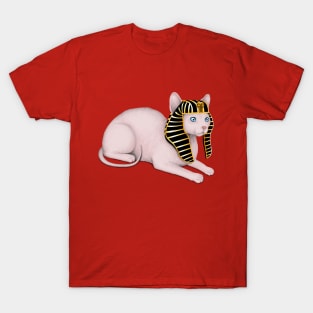 Sphynx Cat (Red Background) T-Shirt